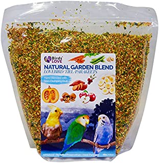 Birds LOVE All Natural Garden Blend Bird Food for Small Birds - Lovebirds, Cockatiels, Parakeets and Parrotlets 4lb