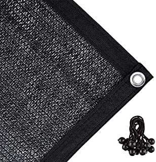 Agfabric 70% Sun-Block Shade Cloth Net Mesh Shade with Grommets for Garden Patio 10 X 20, Black