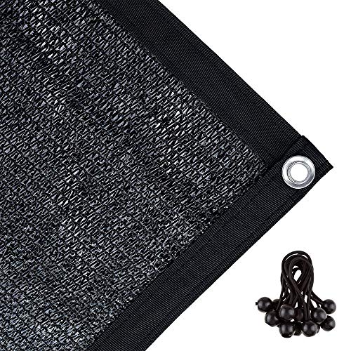 Agfabric 70% Sun-Block Shade Cloth Net Mesh Shade with Grommets for Garden Patio 10 X 20, Black