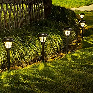 SOLPEX Solar Path Lights Outdoor, 6 Pack LED Solar Pathway Lights, Waterproof Solar Yard Lights for Yard, Patio, Landscape, Walkway (Warm White)