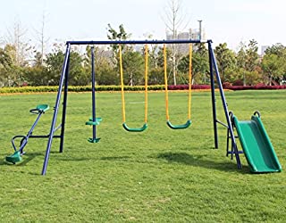 KL KLB Sport Metal Swing Set w/ Slide