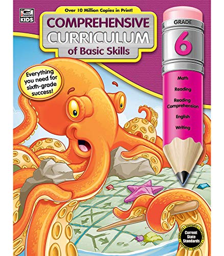 Comprehensive Curriculum of Basic Skills Sixth Grade WorkbookState Standards Lesson Plan and Activity Book for Math, Reading Comprehension, Writing (544 pgs)