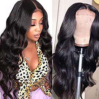 ISEE Hair Lace Front Wigs Human Hair 9A Body Wave 4X4 Lace Closure Human Hair Wigs For Black Women 150% Density Pre Plucked 4X4 Closure Lace Front Wigs with Baby Hairs Natural Color (26'')