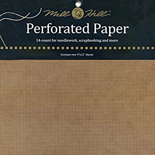 Mill Hill Perforated Paper - Antique Brown - 9 x 12 Inches - PP3 - 2 Sheets