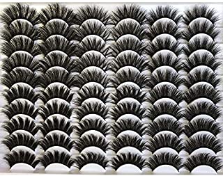 GMAGICTOBO False Eyelashes 30 Pairs Pack Faux Mink Lashes 20MM Long Dramatic 6 Styles Mixed 5D Fluffy Medium Volume Thick Fake Eyelashes Soft Crossed Makeup Eye Lashes