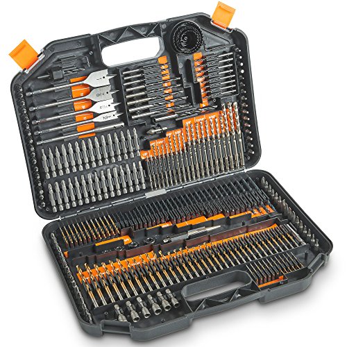 VonHaus 246-Piece Drill and Drive Bit Set with Titanium Coated HSS Bits and Storage Case for Drilling Metal, Masonry, Wood and Plastics