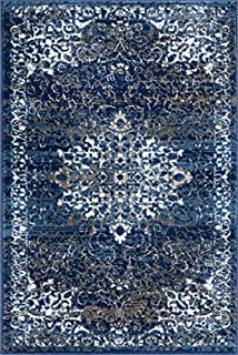 Well Woven Amba Sultana Traditional Distressed Oriental Blue Area Rug 2'3