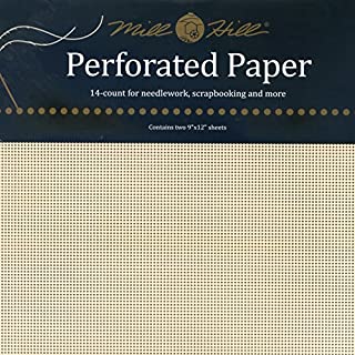 Mill Hill 14 Count Perforated Paper, 9 by 12-Inch, Ecru, 2 Per Package