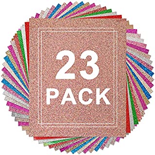 HIRALIY Glitter Heat Transfer Vinyl Bundle 23 Pack 12x10