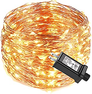 LED String Lights 99ft 300 LEDs Fairy String Lights for Bedroom, Patio, Indoor/Outdoor Copper Lights for Birthday, Wedding, Party Starry Lights UL Listed Warm White