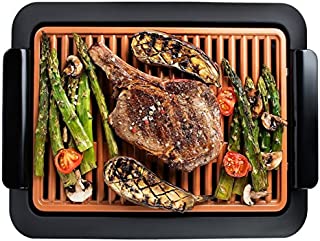 Gotham Steel Smokeless Grill Indoor Grill Ultra Nonstick Electric Grill  Dishwasher Safe Surface, Temp Control, Metal Utensil Safe, Barbeque Indoors with No Smoke!