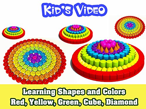 Learning Shapes and colors: Red, Yellow, Green, Cube, Diamond