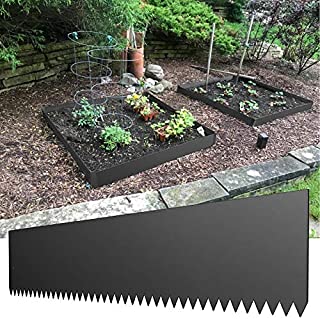 LOVSHARE Steel Landscape Edging 40 x 8 Inch Steel Edging for Landscaping 4pcs Steel Garden Edging Border Landscape Edging Steel Lawn Edging Garden Edging Garden Border Edging Metal Edging