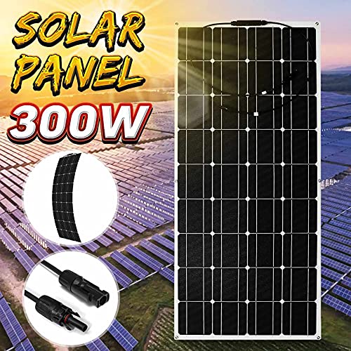 300W 18V Semi-Flexible Solar Panel Cell Charger PET Coating Solar Panel Kit Complete for Camping Car RV Boat Smartphone Charger