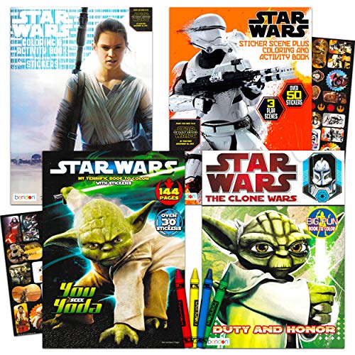 Star Wars Coloring Book Ultimate Set ~ Bundle Includes 4 Jumbo Books with Over 250 Pages (Star Wars Party Supplies)