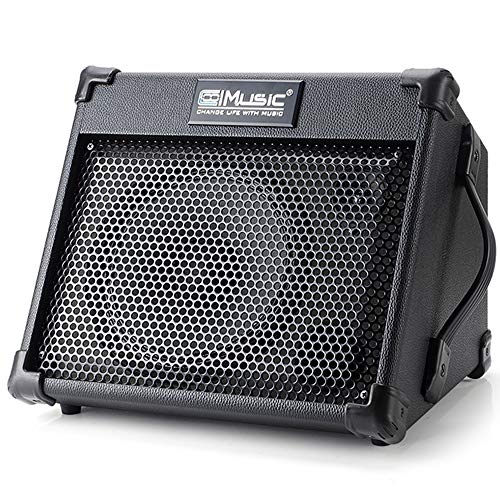 Acoustic Guitar Amplifier, 40 Watt Portable Rechargeable Amp for Guitar Acoustic with Bluetooth, 3 Channel, 2 Band EQ, Black