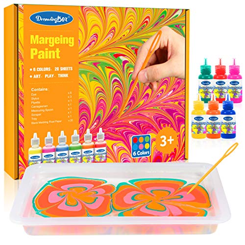 Dreamingbox Water Marbling Paint Kit for Kids, Water Art Paint Set for Kids Age 4-12 Easter Birthday Gifts for 5-12 Year Old Girls Boys Creative Toys for Girls Kids Age 4-12 Art Kits for Kids 4-12