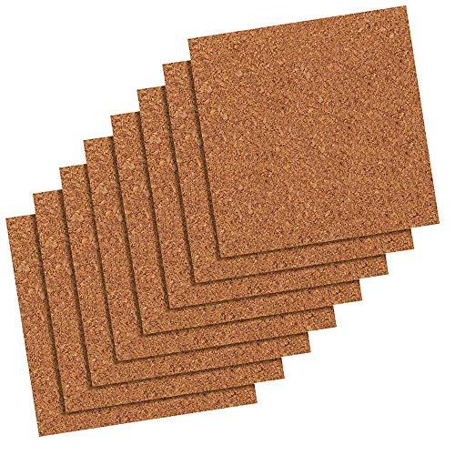 Quartet Cork Tiles, Cork Board, 12 Inches x 12 Inches, Corkboard, Wall Bulletin Boards, Natural, 8 Count (108)