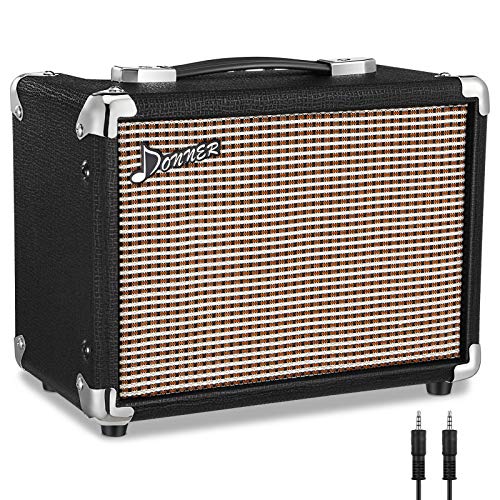 Donner M-10 10W Guitar Amplifier, Electric, Bass and Acoustic Guitar Combo Amp, with APP Effector Input and Distortion Tone for Heavy Music Player