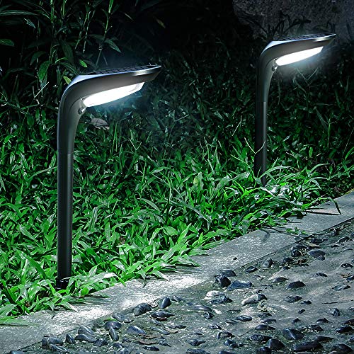 OSORD Outdoor Solar Pathway Lights, 4 PackWaterproof 2-in-1 Solar Powered Wall Light Landscape Lighting Auto On/Off with 2 Color Modes Solar Lights for Garden Path Yard Patio Walkway Driveway Pool