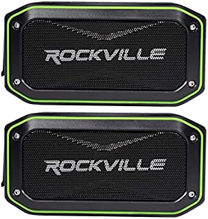 (2) Rockville ROCK ANYWHERE WaterProof Portable Bluetooth Speakers+TWS Linking