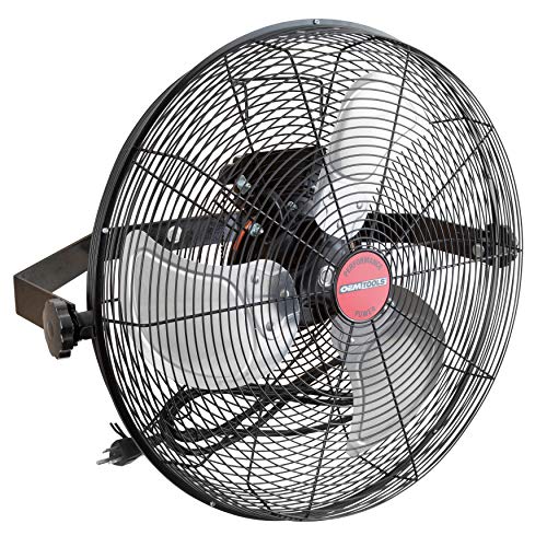 OEMTOOLS OEM24895 18 Inch High-Velocity Wall Mount Fan, Indoor/Outdoor Patio Fan, Black Fan