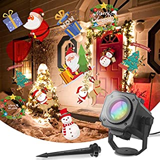 Dr. Prepare Christmas Projector Lights Outdoor, Holiday Projector Outdoor Projector Waterproof Landscape Lights with 12 Dynamic Patterns, Indoor Outdoor Decorative Lighting for Holiday Xmas