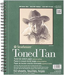 Strathmore 412-9 Tan Drawing 400 Series Toned Sketch Pad, 9