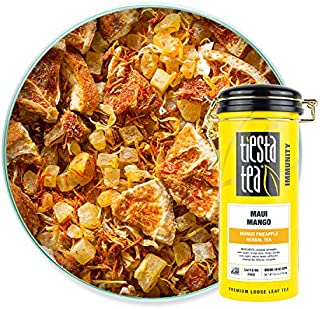 Tiesta Tea - Maui Mango, Loose Leaf Mango Pineapple Herbal Tea, Non-Caffeinated, Hot & Iced Tea, 6 oz Tin - 50 Cups, Natural Flavors, No Artificials, Herbal Tea Loose Leaf Blend