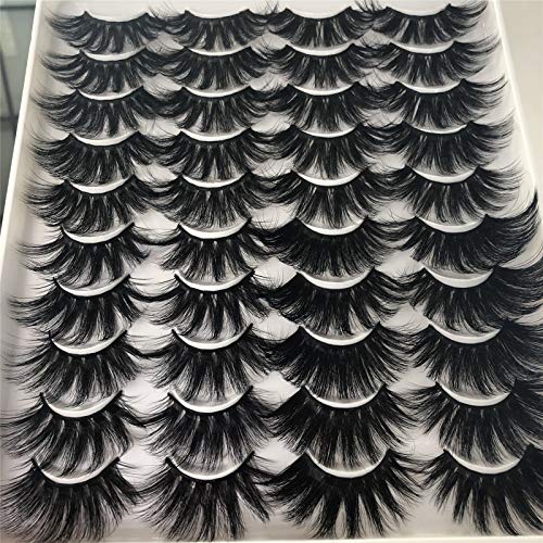 ALICROWN Lashes Faux Mink Eyelashes Fluffy Mixed Soft Wispy Big False Eyelashes 20 Pairs Pack