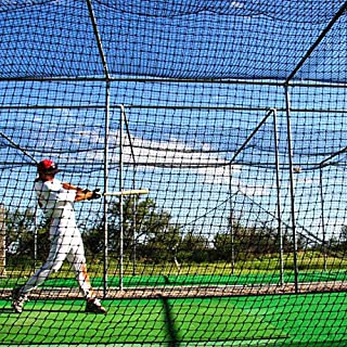 Baseball Batting Cage Nets [12 Sizes] | Professional Fully Enclosed #42 Grade Heavy Duty HDPP Netting | Baseball & Softball Cage Netting | Hitting Cage Net (H: 10' x W: 10' x L: 55')