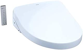 TOTO SW3056#01 S550E Electronic Bidet Toilet Seat with Cleansing Warm, Nightlight, Auto Open and Close Lid, Instantaneous Water Heating, and EWATER+, Elongated Contemporary, Cotton White