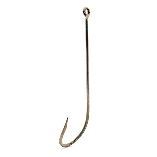 Mustad 3191 Classic Carlisle Kirbed Point Hook (100-Pack), Bronze, Size 8