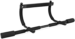 ProsourceFit Multi-Grip Lite Pull Up/Chin Up Bar, Heavy Duty Doorway Upper Body Workout Bar for Home Gyms 24-32 (ps-1240-cu-basic), Black