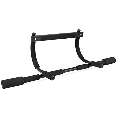 ProsourceFit Multi-Grip Lite Pull Up/Chin Up Bar, Heavy Duty Doorway Upper Body Workout Bar for Home Gyms 24-32 (ps-1240-cu-basic), Black