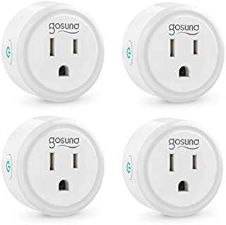 Smart Plug Works with Alexa and Google Home, Gosund WiFi Outlet Mini Socket Remote Control with Timer Function, Only Supports 2.4GHz Network, No Hub Required, ETL FCC Listed(4 Pack)