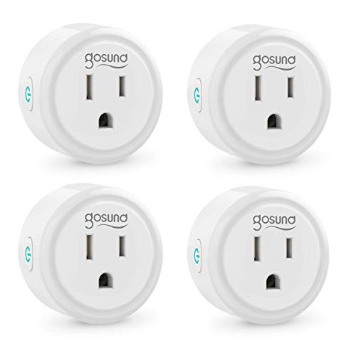 Smart Plug Works with Alexa and Google Home, Gosund WiFi Outlet Mini Socket Remote Control with Timer Function, Only Supports 2.4GHz Network, No Hub Required, ETL FCC Listed(4 Pack)