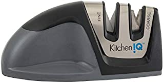 KitchenIQ 50009 Edge Grip 2-Stage Knife Sharpener, Black