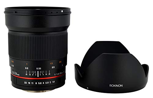 Rokinon 24mm F1.4 ED AS IF UMC Wide Angle Lens for Sony E-Mount (NEX) Cameras (RK24M-E)