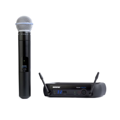 Shure PGXD24/BETA58-X8 Digital Wireless Microphone System with BETA 58A Handheld Vocal Mic,Black