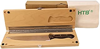 Wood Foldable Cutting Board Set with Knife by HTB, 15 x 4.7 inch Portable Camping cutting board, Non-slip and Space Saving Chopping Board Perfect for Travel, Picnics, RVs, BBQs and More