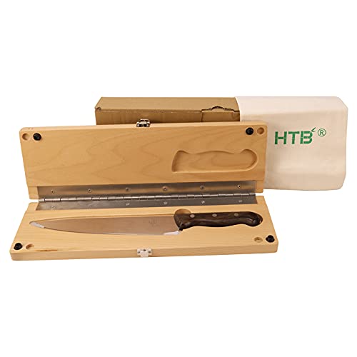 Wood Foldable Cutting Board Set with Knife by HTB, 15 x 4.7 inch Portable Camping cutting board, Non-slip and Space Saving Chopping Board Perfect for Travel, Picnics, RVs, BBQs and More