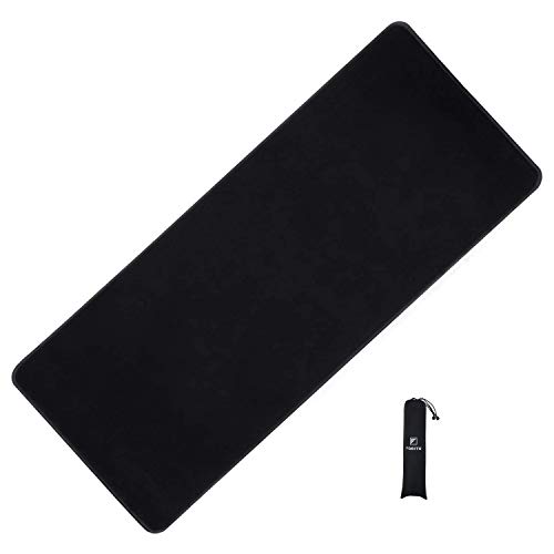 Extended High Precise Large Gaming Mouse Pad/Maximize to Enhances Control & Speed of The Mice/No-Slip Base/Extends The Battery Life of Wireless Mice- Extened Black