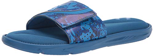 Under Armour Men's Ignite Vi Graphic Strap Slide Sandal, Blue Reef (401)/Blue Circuit, 10 M US