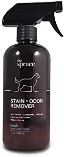 The Spruce Pet Stain & Odor Remover - Plant-Derived Enzyme-Based Cleaner for Dog and Cats Urine, Feces, Vomit, etc. Safe & Effective on Tile, Hardwood, Carpets, and Upholstery - 17 oz