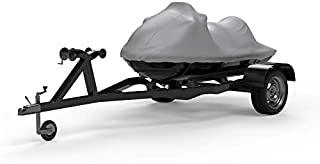 Weatherproof Jet Ski Covers for Yamaha Wave Runner SUV 1200 1999-2004 - Gray - Highest Fabric Quality - All Weather - Trailerable - Protect from Rain, Sun, More! Includes Trailer Straps & Storage Bag