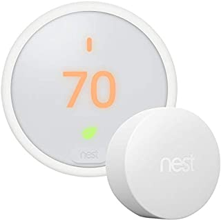 Google Nest Thermostat E - Programmable Smart Thermostat for Home T4000ES - 3rd Generation Nest Thermostat (Frosted White)- Compatible with Alexa