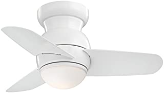 Minka-Aire F510L-WH Spacesaver 26 Inch Small Ceiling Fan with Integrated 15W LED Light in White Finish