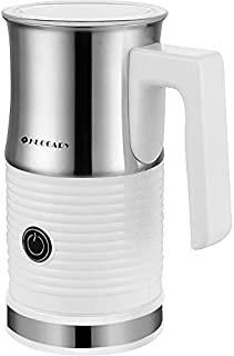 Huogary Electric Milk Frother and Steamer - Stainless Steel Milk Steamer with Hot and Cold Froth Function, Automatic Foam Maker, 120V