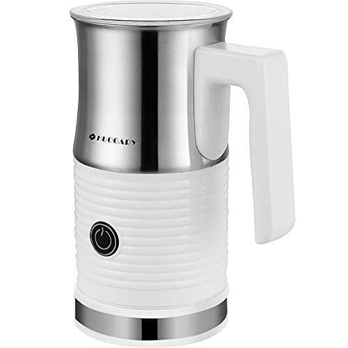 Huogary Electric Milk Frother and Steamer - Stainless Steel Milk Steamer with Hot and Cold Froth Function, Automatic Foam Maker, 120V